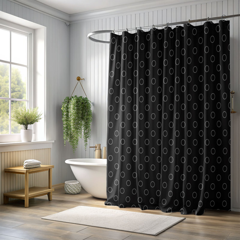 Dark Glow - Premium Shower Curtain, 74"H x 71"W