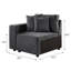 Fauteuil gris élégant avec siège polyvalent et dossier relaxant
