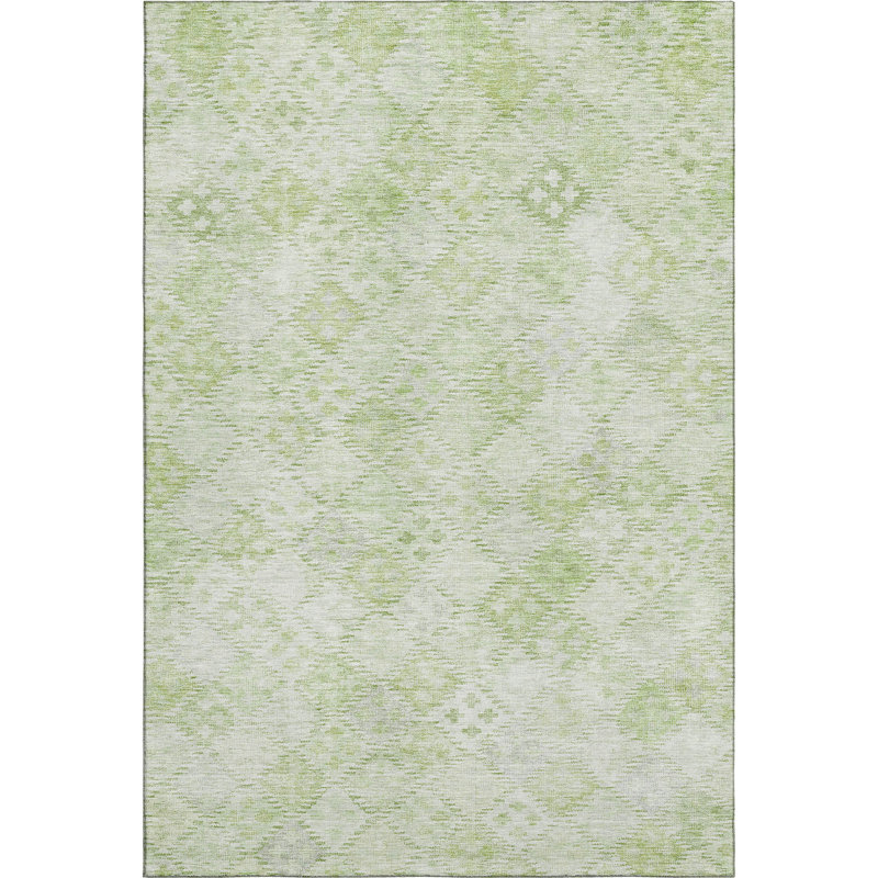 Premium Machine Washable Janicki AMF1081 Geometric Rug, Rectangulaire 3 pi x 5 pi