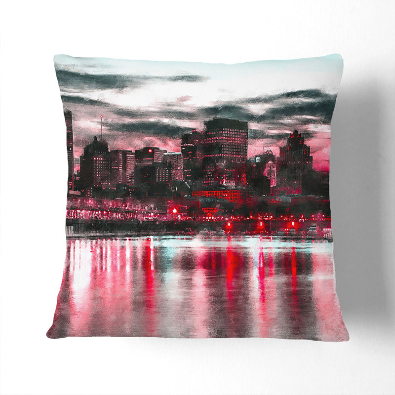 Square Throw Cushion, Black, 40cm H x 40cm W x 15cm D