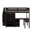 Lit mezzanine double avec tiroirs, bureau et garde-robe-1266863266