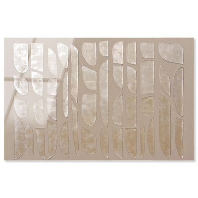 Textured Tiles High-Gloss Frameless Acrylic Glass Wall Art Textured Abstract by Art Remedy, Ready to Hang, 45 x 30