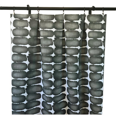 Grey Shibori Dot Geometric Curtain Panels