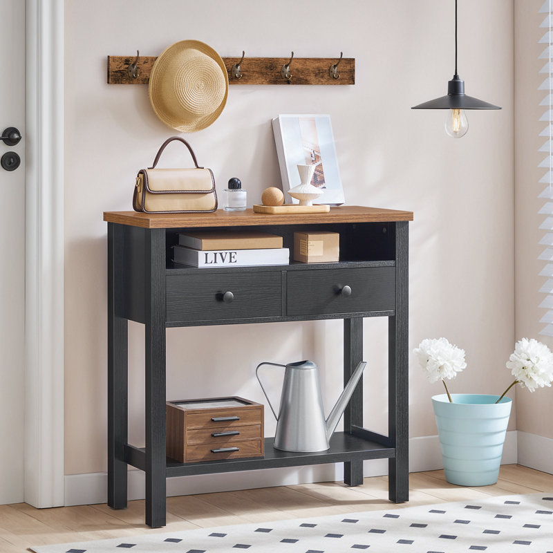 Console de hall d'entrée 31,5 po Sayveon, Noir, H 31,5 po x l 31,5 po x P 11,8 po, 2