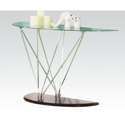 Bendiks 18'' Glass Top Console Table