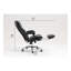 Fauteuil de massage avec chauffeur, repose-pieds, noir