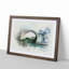 Stari Most Old Bridge in Abstract - Framed Print-55729797-55729798