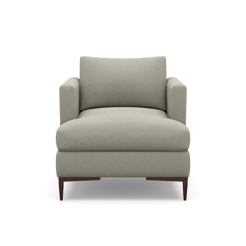 Fauteuil d'appoint Aiden, Bronze Antique, Mélange de polyester bleu
