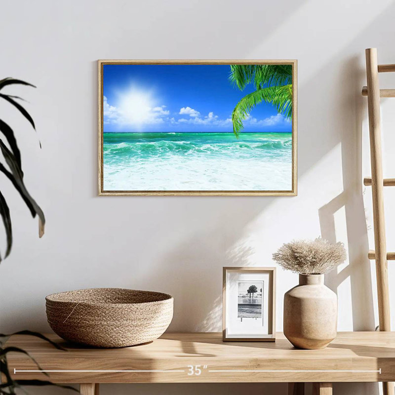 Ayrihanna Daydream, 19 po x 13 po, Cadre flottant en bois naturel