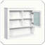 Armoire à pharmacie murale avec miroir et 4 tablettes réglables-1363468895
