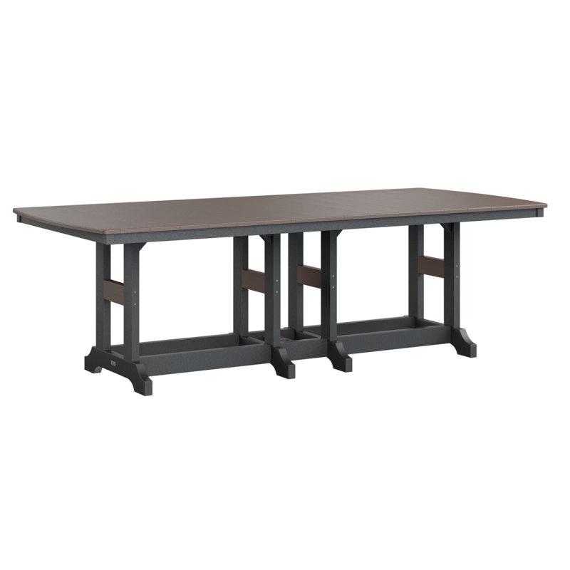 Garden Classic Outdoor Bar Table, Chocolate Brown, Black