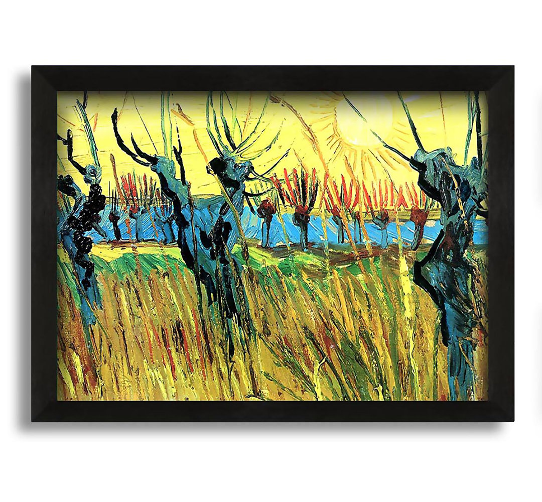 Gerahmtes Leinwandbild Van Gogh Grazing at Sunset