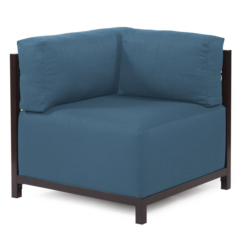 Woodsen Slipper Chair, Titanium, Seascape Turquoise