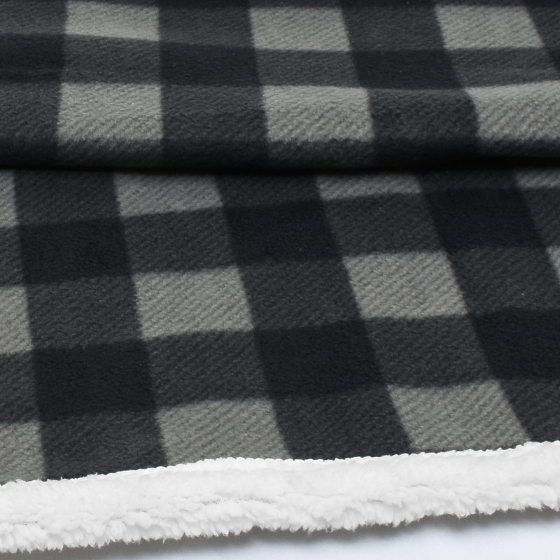 Red and White Reversible Sherpa Fleece Patriotic Blanket