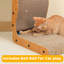 Grattoir pour chat en forme de L 25,6 po, planche à gratter verticale pour chat avec jouets à billes, protection pour griffes en carton