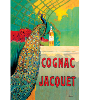 « cognac jacquetbouchet », affiche rétro sur toile tendue