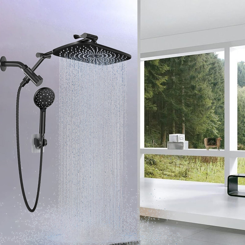 Luxurious Dual Shower Head Combination, Matte Black