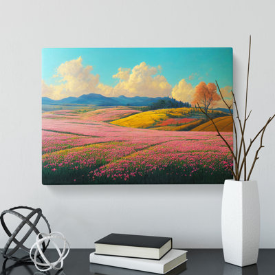 Spring Landscape Meadow Vol.5 - Wrapped Canvas