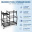 Organisateur d'outils de jardin à 3 niveaux, support de rangement robuste pour râteaux, pelles et balais, idéal pour le garage.