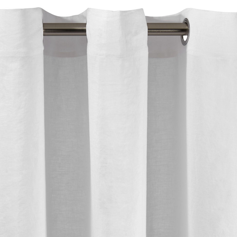 Dziedzic Linen Room Darkening Single Curtain Panel, White, 140 W x 350 D cm