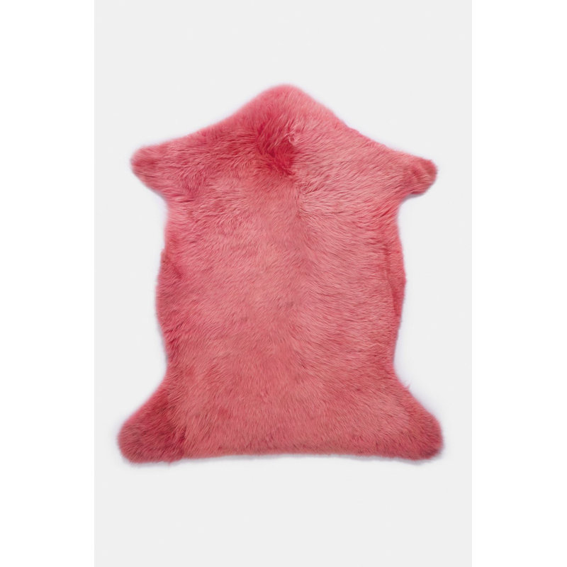 Somer Solid Colour Sheepskin Area Rug, Novelty 75cm x 110cm