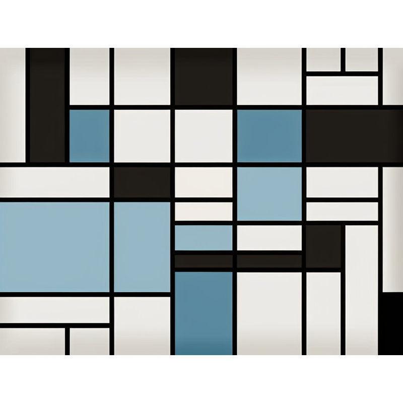 Machine Printed Throw Blanket, 60" L x 50" W, Plaid, Black/Blue