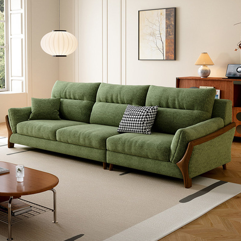 Coussin en chenille vert, H 37,4 po x l 98,43 po x P 35,83 po, Vert