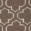 Tapis brun en soie de bananier / laine / coton tissé à la main à plat à motif géométrique Rodgers-773624399