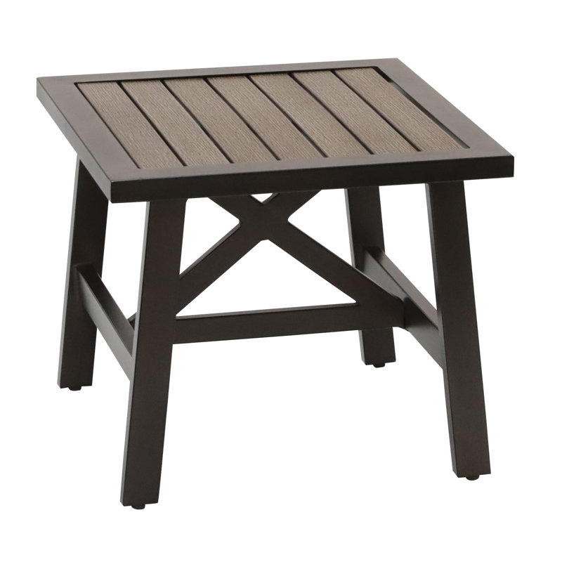 Silvi Square Metal Outdoor Side Table , 21'' in. W 21'' in. D