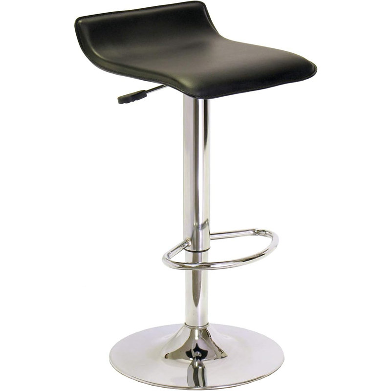 Tabouret de bar et de comptoir réglable Kairo, Noir