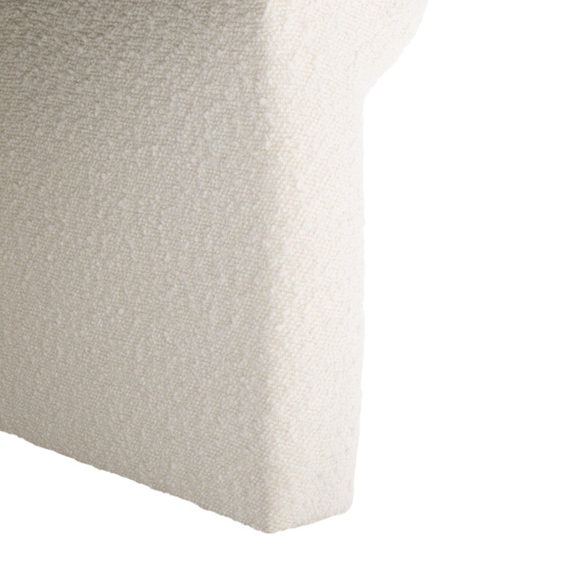 Fauteuil demi-tonneau Cambry, Bouclé ivoire