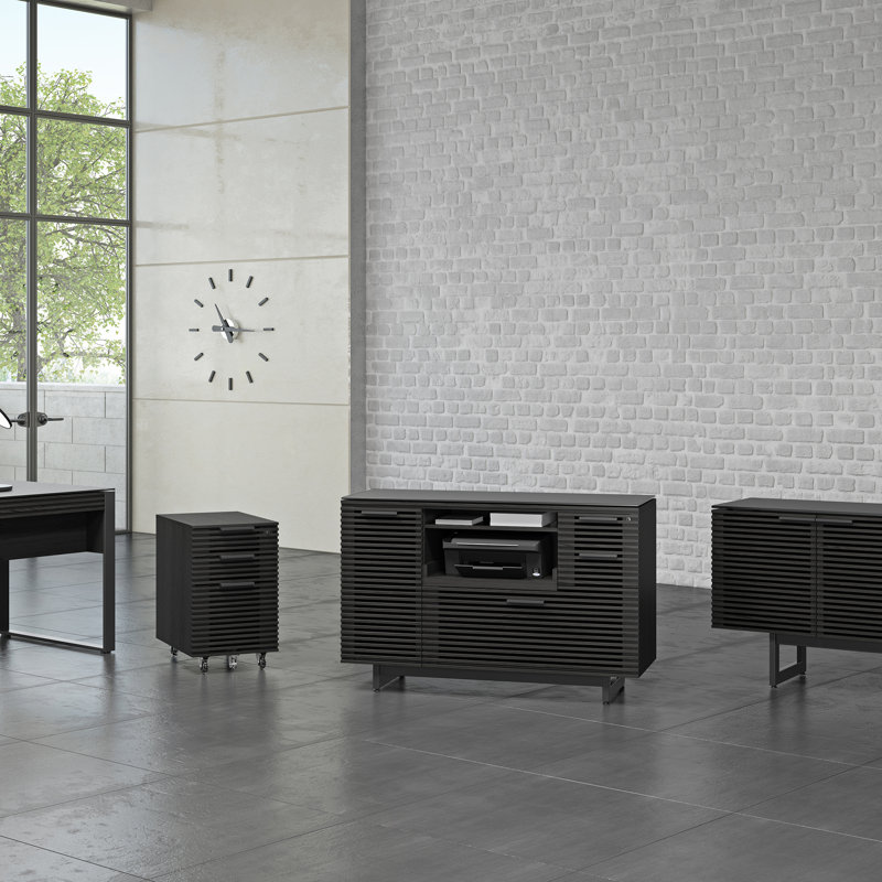 Corridor 15.5'' Wide 3 -Drawer Mobile File Cabinet, Charcoal