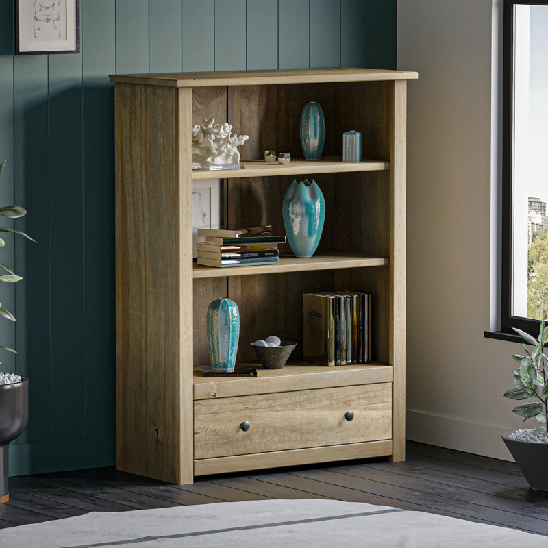 Somers 110cm H x 80cm W Solid Wood Standard Bookcase