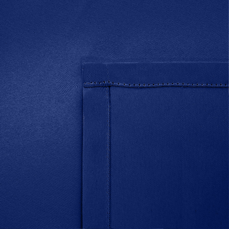 100% Polyester Room Darkening Pencil Pleated Blackout Curtain & Drapes, Navy, 168cm Width x 228cm Drop