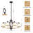 8-light Steel Dimmable Classic / Traditional Chandelier-1126859433