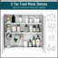 Armoire de salle de bain à miroir Kleankin avec cadre en acier 24 x 22, rangement mural pour cosmétiques et accessoires