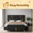 Queen Size Upholstered Platform Bed With Hydraulic Storage System