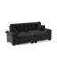Canapé en chenille plissé 3 places avec support à ressorts durable et coussins en mousse épaisse et dense-980767814