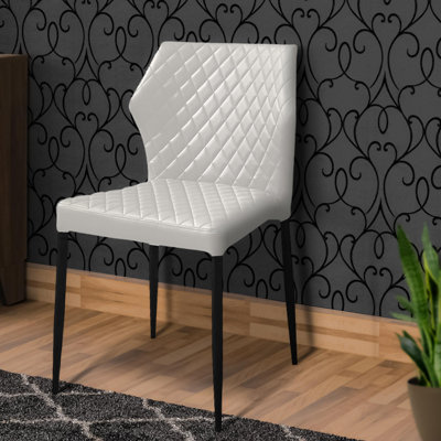 Tufted Faux Leather Upholstered Side Chair