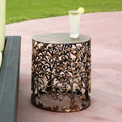Table d'appoint arbre et treillis