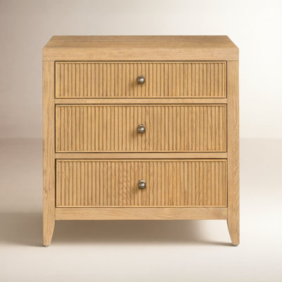Caterina 3-Drawer Oak Nightstand