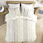 Housse de couette en coton et taies décoratives avec chenille - motifs géométriques imprimés-119105390