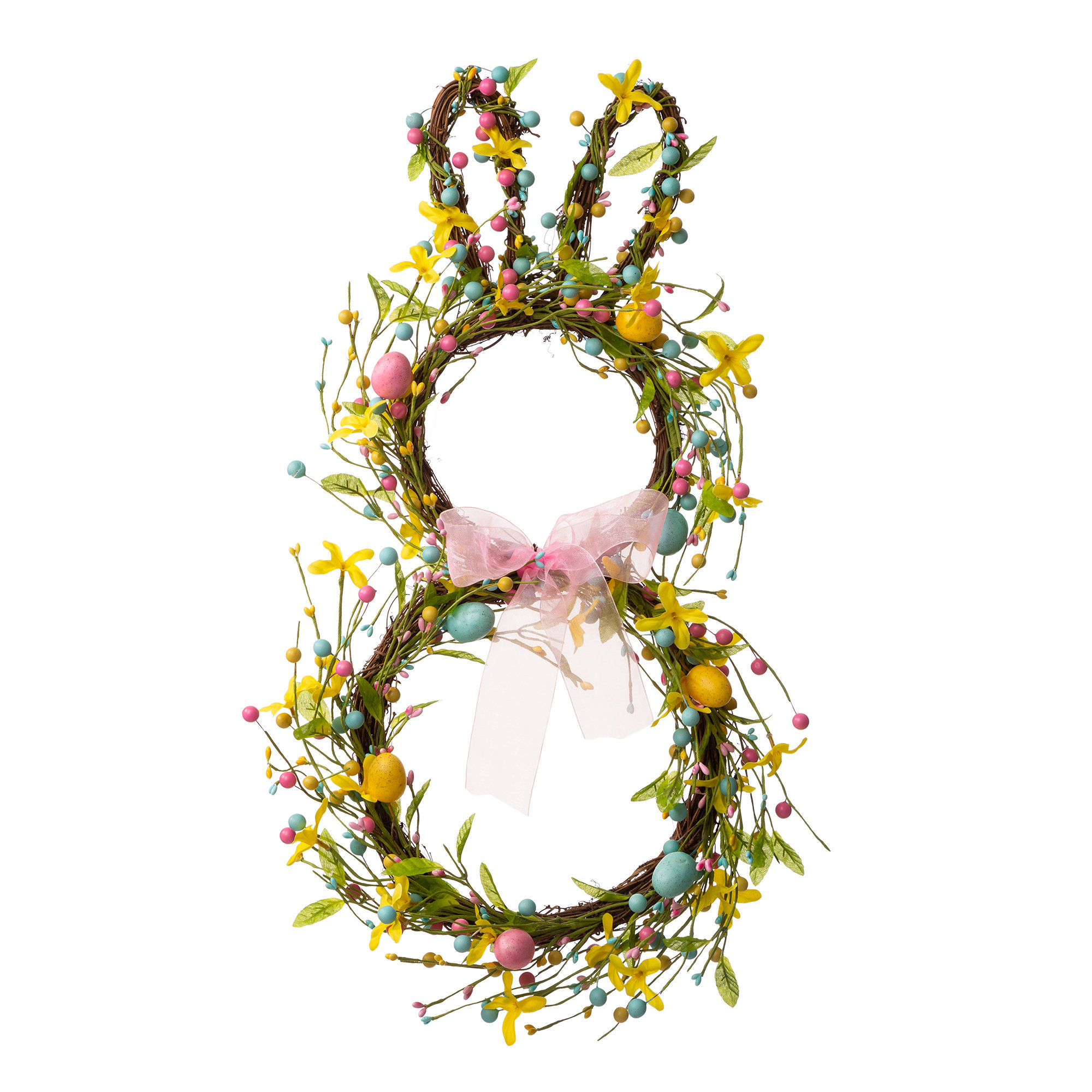 The Holiday Aisle® Easter Bunny Shaped Wreath & Reviews | Wayfair