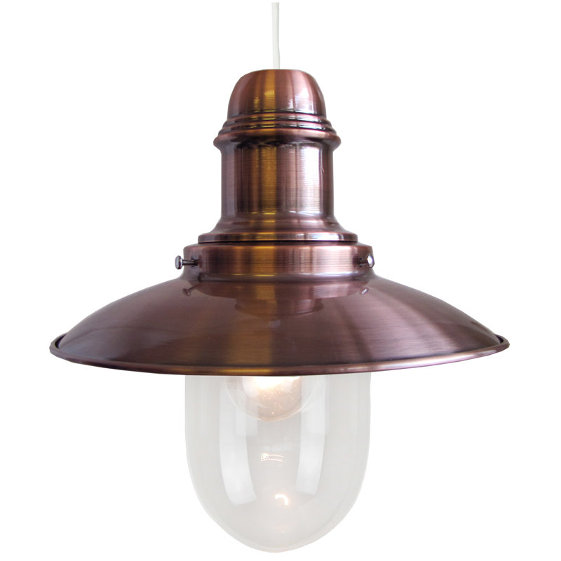Pelican 30cm H Metal Bell Pendant Shade ( Screw On ) in Copper