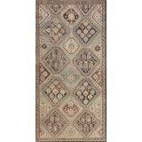 Antique Baku Caucasian Geometric Knotted Rug