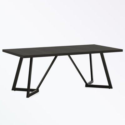 Rectangular Dining Table with Heavy-Duty Metal Frame