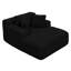 Méridienne rembourrée en velours côtelé rembourré de mousse noire avec siège profond pour divers espaces - Confortable, utilisation flexible, rembourrage de soutien élevé, bureau à domicile à extension rapide et peau d'hôtel-121104921