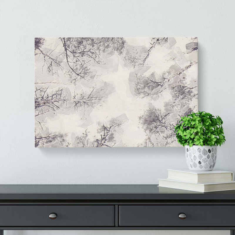 Tree Tops In Winter In Abstract - Wrapped Canvas Print, 50cm H x 76cm W x 3cm D