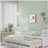 Japanese-style bed with wheels and drawers, double bed size, white-1870592876
