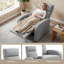 Fauteuil de cinéma manuel inclinable en lin Latitude Run®-1225658297